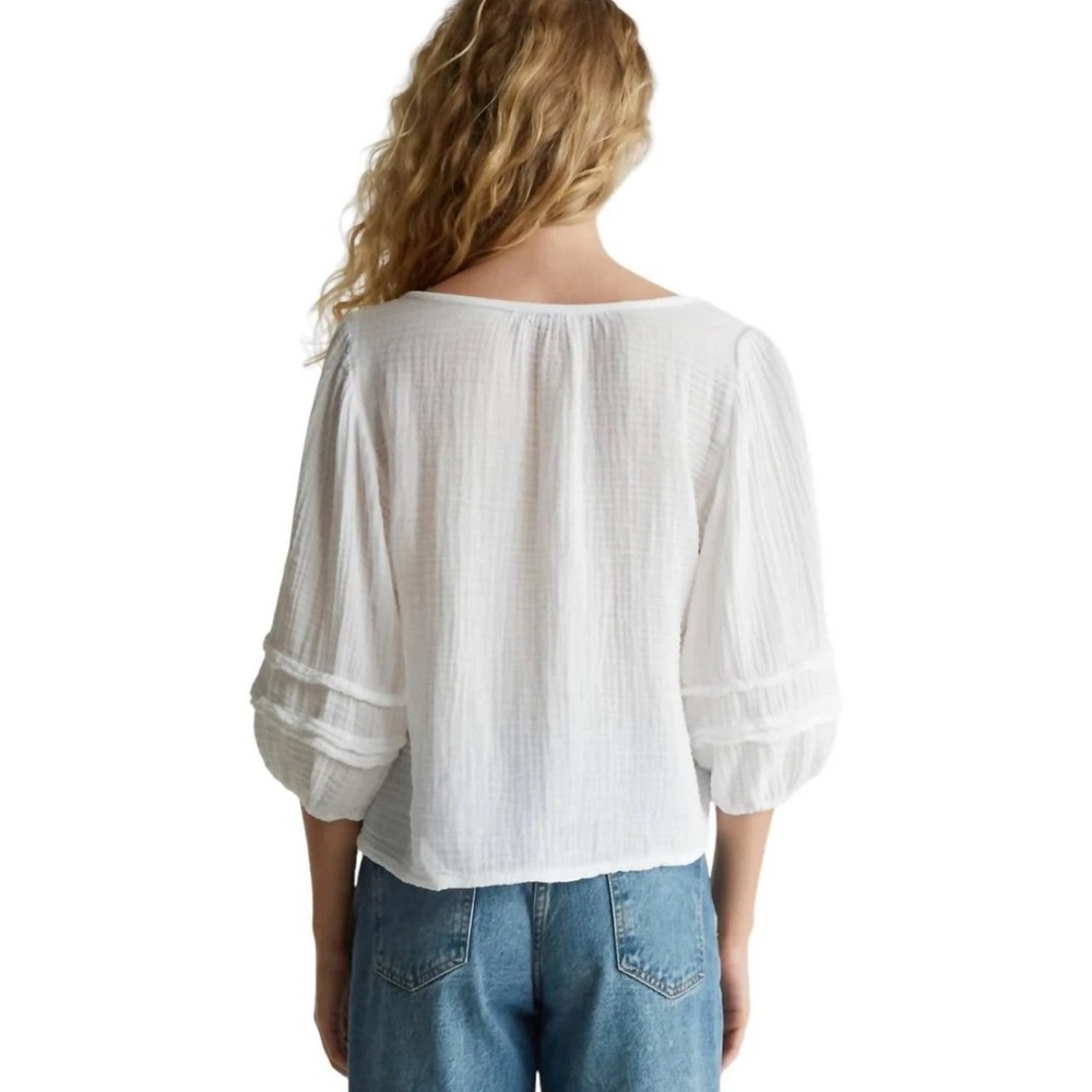Michael Stars NWOT Gauze Pruitt Ballon Sleeve Top SZ M - Picture 5 of 5